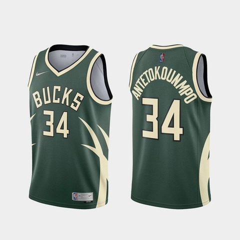 Regata NBA NIKE Swingman - Bucks - Earned Edition 20-21 - Antetokounmpo #34