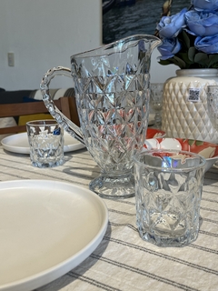 Set jarra + 6 vasos vidrio - comprar online