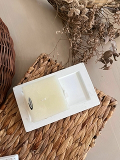 Portavela rectangular yeso - tienda online