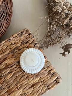 Portavela chico yeso - Nativa Interiores