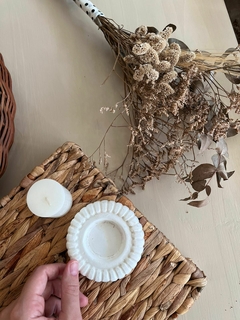 Portavela chico yeso - tienda online