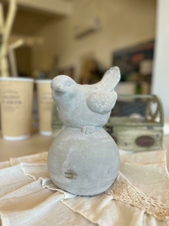 Adorno pajaro cemento