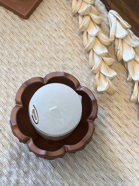 Portavela rosas yeso