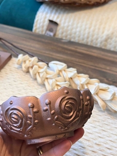 Portavela rosas yeso - tienda online