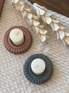 Portavela chico yeso - comprar online