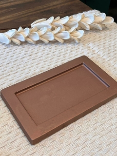 Portavela rectangular yeso - Nativa Interiores