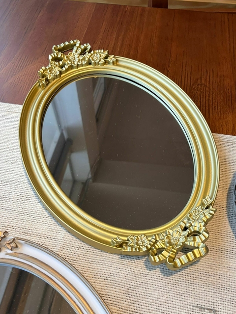 Bandeja espejada dorada