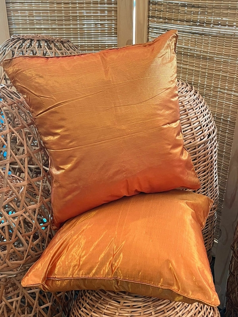 Set x2 almohadones 45x45 naranja tornasol