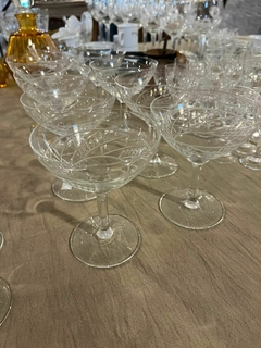 Set x9 copas vidrio tallado - comprar online