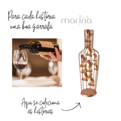 Kit 02 Porta Rolha de Ferro Garrafa Decorativo Pintura Rose Gold - comprar online