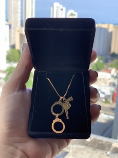 REVÓLVER + ALGEMAS - Banhado a Ouro18k - comprar online