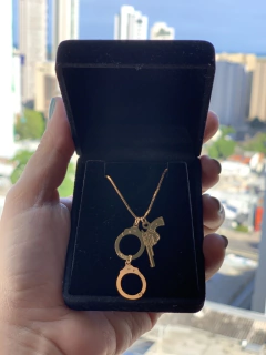 REVÓLVER + ALGEMAS - Banhado a Ouro18k - comprar online