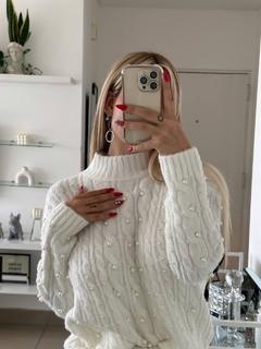 sweater pearls white - comprar online