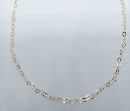 Pulseira Coração em Prata c/Banho de Ouro 18k