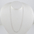 Imagem do Colar Ouro Branco 18k 750 Bailarina 50 Cm Diamantado Maciço