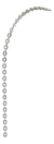 Colar Ouro Branco 18k 750 Bailarina 40 Cm Diamantado Maciço