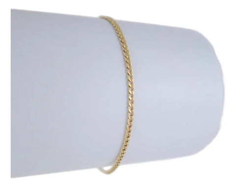 Pulseira Masculina Ouro 18k 750 Grumezinha 17 Cm Garantia