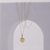 Colar Coração Burilado Cordão Bailarina Mini Ouro 18k 40 Cm - loja online