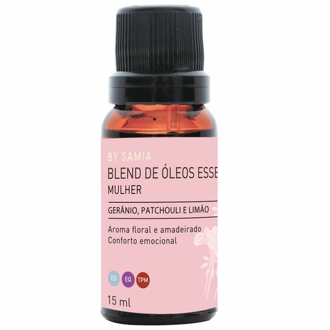 Blend de Óleos Essenciais Mulher By Samia - 15 Ml Puro Vegano