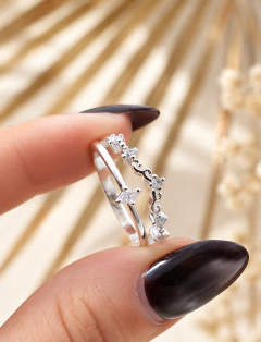 ANILLO BELLA TIARA DIAMANTE / AB T:17-19 - comprar online