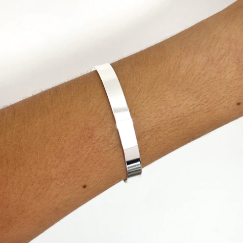 Bracelete liso BANHO PRATA - comprar online