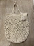 Bolsa de compras tejida a crochet hilo de Algodón