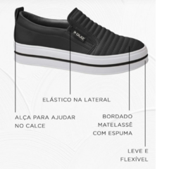 TENIS FEM. QUIZZ PRETO SLIPEE na internet