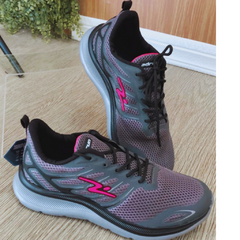 TENIS ESPORTIVO ADRUN FEM CINZA/PINK - comprar online