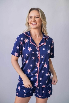 Pijama Americano Estrelas em SUEDE - comprar online