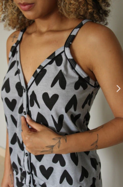 Pijama Americano Love Cinza Regata - comprar online
