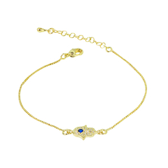 Outlet Pulseira hamsa Folheado