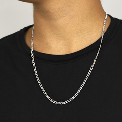 Corrente Prata Grumet Alternada 3x1 Fio 4mm - comprar online