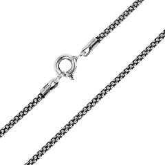 Outlet Corrente Prata Bali Pipoca Envelhecida 1,8mm - comprar online