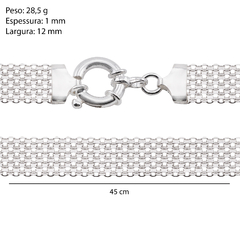 Corrente Prata Esteira 12mm - comprar online