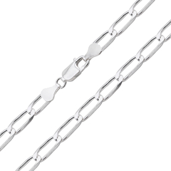 Corrente Prata Grumet Fina 4,5mm