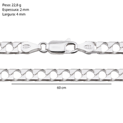 Corrente Prata Grumet Quadrada 4mm - comprar online