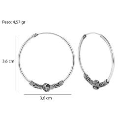 Argola de Prata Bali 3,5CM na internet