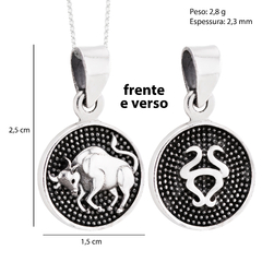 Imagem do OUTLET Pingente Prata Envelhecida Signo Touro