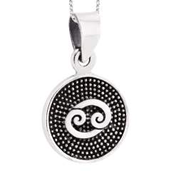 Pingente Prata Envelhecida Signo Câncer - comprar online