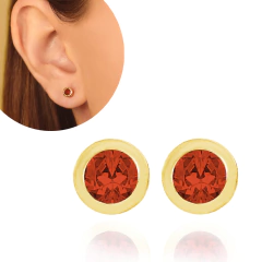 Outlet Brinco Circulo Laranja 4mm - Via Vizzon
