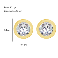 Outlet Brinco Circulo Cristal 4mm na internet