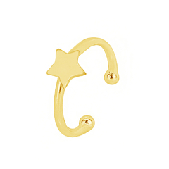 Outlet Piercing Liso Estrela Folheado - Via Vizzon