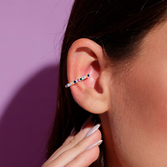 Piercing Prata Out Zircônia Colorida - comprar online
