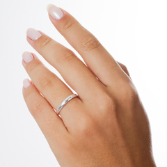 Anel Prat Cravejado Zircônia White 3mm - comprar online