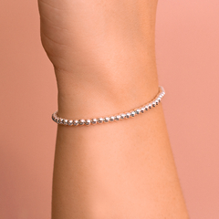 Pulseira Prata Esferas na internet