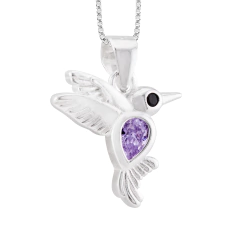 Pingente Prata Beija Flor com Zircônia - comprar online