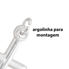 Acessório Cruz Prata Montagem Palito 18mm - loja online
