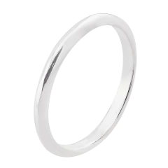 Aliança Prata 2mm - Via Vizzon