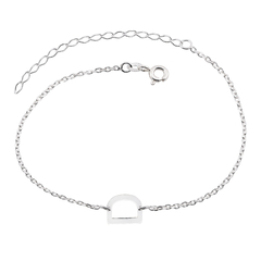 Pulseira Prata Letra Laser 16,5cm+5cm Extensor na internet