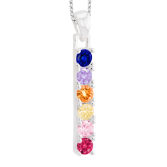 Pingente Prata Zircônias Coloridas - comprar online